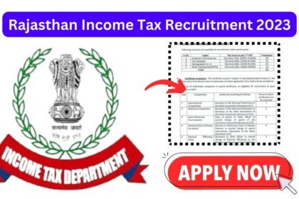 Rajasthan Income Tax Recruitment 2023